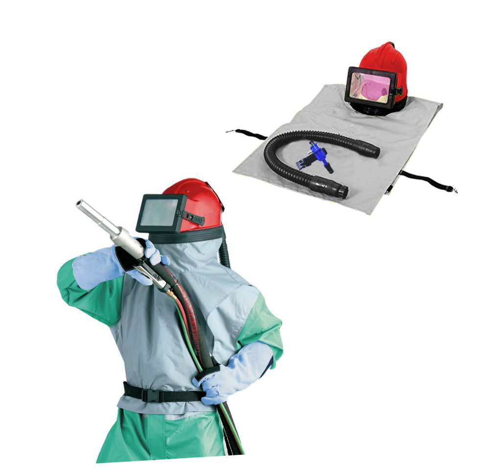 Air circulation hood for welding and metal cutting protection in metallurgy.